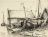 Tekening van de werf van Ynte Alkema in 1912 door W.J. Dijk